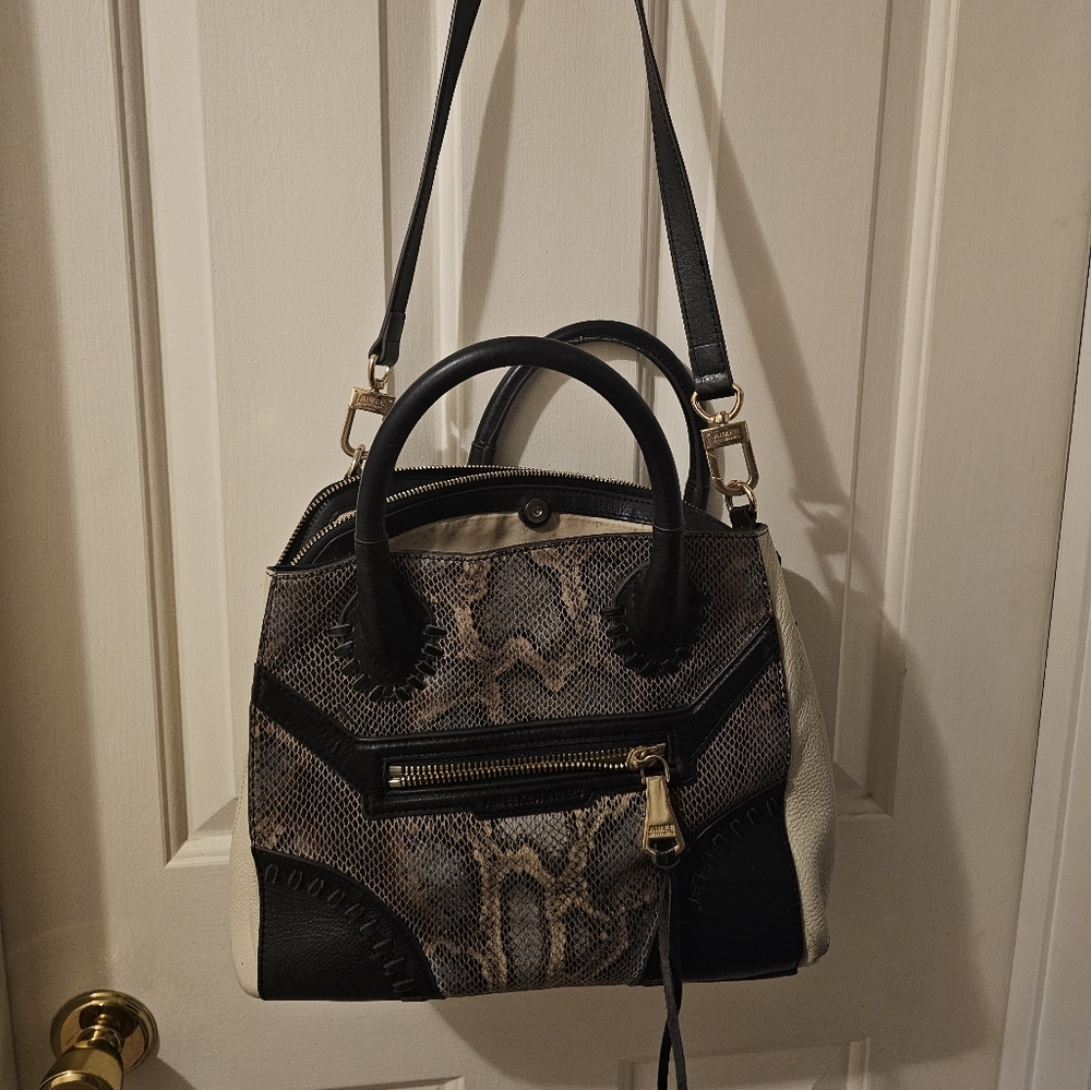 Leather snakeskin purse
